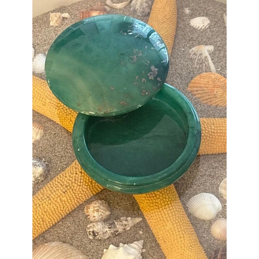 Green Alabaster Swivel Box
